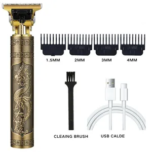 Máquina de cortar cabelo profissional, recarregável, aparador de cabelo, tela lcd, para salão de beleza, barbeador