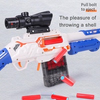 Pistola de Juguete de Plástico para Niños, Pistola de Tiro con Balas Blandas, Juego de Disparos