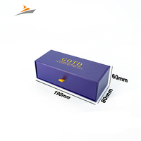 Fourniture d'usine OEM Emballage de carton de luxe violet avec revêtement UV personnalisé boîte-cadeau à tiroir coulissant pour lunettes