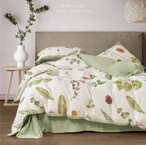 4pcs cổ điển Twill Duvet cover Set hai lớp vải in Lyocell mô hình động vật dệt kỹ thuật - Product Image 2