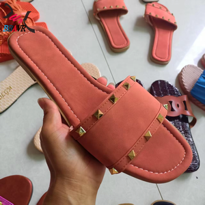 <b>Summer</b> Flat <b>Slippers</b> for Women Fashion Outdoor Slides One Strap Beach Sandals PU Upper TPR Midsole Rubber Outsole Africa Market - Product Image 4