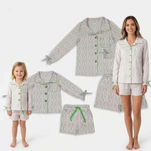 Chemises à manches longues pour enfants, ensembles de pantalons courts, pyjamas de Noël, vêtements pour bébés filles - Product Image 1
