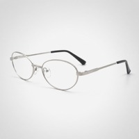 Monture optique métallique ronde, monture de lunettes en gros, branches en acétate, fil fin poli, 4 couleurs, en vrac