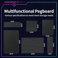 Organisateur mural multifonctionnel pour bureau de jeu avec panneau perforé, accessoires DIY pour casques et gadgets de jeu