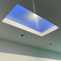 Plafonnier LED intelligent et moderne intégré, effet ciel bleu, pour cuisine, chambre, salon, décoration naturelle claire, IP54