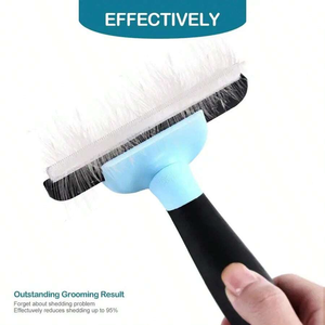 Tondeuse anti-poils pour chien KingHon, outil de démêlage pour poils longs et courts, brosse de toilettage sûre pour animaux de compagnie, fabriquée en acier inoxydable durable et ABS - Product Image 2