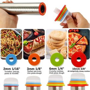 Rouleau à pâtisserie en silicone avec anneaux de réglage d'épaisseur - Product Image 3