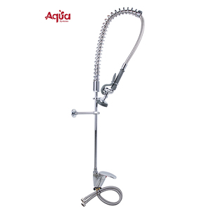 High-Rank Commercial Kitchen Faucet - Heavy Duty Deck Mounted Pull-Out Sprayer Durable Brass Water <b>Tap</b> for Restaurant - Product Image 1