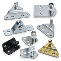 Support de fixation à ressort à gaz plat avec plaque de montage à rotule pour vérin à gaz, support de levage, OEM personnalisé