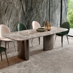 Mesa de Comedor Minimalista Italiana Minghua, Mesa de Comedor Moderna y Sencilla de Mármol Natural, Fabricante - Product Image 3