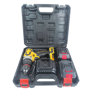 Perceuse à percussion sans fil portable 21V, 3 vitesses réglables, perceuse électrique rechargeable, <span class=keywords><strong>tournevis</strong></span> pour réparation domestique et bricolage - Product Image 2