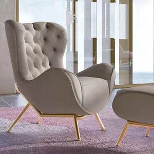 Đồ nội thất sofa Set t/t Ghế bành Ghế phòng khách phòng chờ đơn Sofa nhà vải thiết kế hiện đại ackengolditablewarehotel nhung - Product Image 3