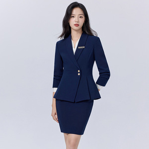 Women's Suit Set Professional Workwear Black Polyester Anti-Wrinkle Commute Uniform Women's Business Wear - Product Image 4