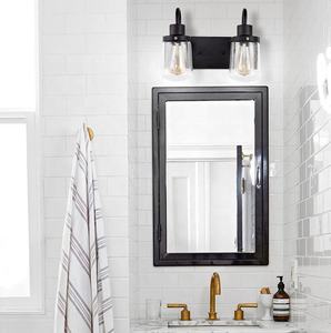 Moderno interior sala de estar restaurante dormitorio iluminación escalera decoración del hogar Metal vidrio pantalla Led luz negro Vintage lámpara de pared - Product Image 5