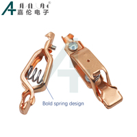 JIA LUN 61 Length Bold Design Pure Brass with Screw crocodile Clips for Electronic Instrument