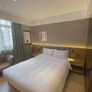 Economical Hotel <b>Bedroom</b> Furniture Modern King Size Bed Frame With Nightstands TV Unit & Side Table Integrated Bathroom <b>Vanity</b> - Product Image 5
