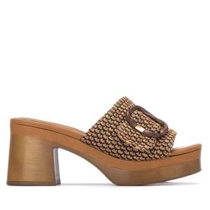 Sandalias de Tacón para Mujer Carmela, Talla 38, de Cuero, Tacón de 7 cm, Plataforma - Product Image 1