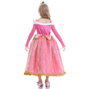 Nuovo <span class=keywords><strong>Costume</strong></span> da Principessa della Bella Addormentata in Cotone per <span class=keywords><strong>Bambina</strong></span>, Set da 3 Pezzi, per Halloween e Spettacoli SMR026 - Product Image 4