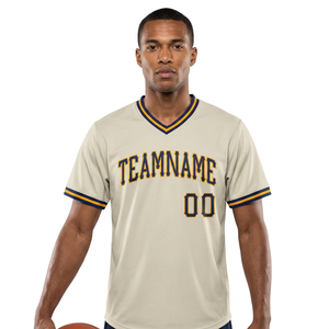 Maillot de baseball personnalisé pour homme, col en V, nom de l'équipe 00 imprimé, respirant, 100 % polyester, manches courtes, adulte, toutes saisons - Product Image 2