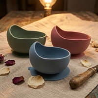 Assiettes et bols en silicone portables, adorables et mignons, approuvés LFGB, sans BPA, respectueux de l'environnement, avec compartiments séparés pour les aliments