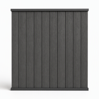 Panneaux de clôture WPC co-extrudés pour l'extérieur, clôture d'intimité en bois-plastique écologique pour jardin, montage simple