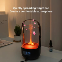 Diffuseur Électrique Cheminée Humidificateur Longue Durée Aromathérapie Diffuseur Simulé Flamme Parfum Distributeur Maison Chauffage & Air
