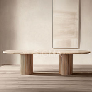 Hiện đại sang trọng travertine bàn ăn đá tự nhiên đá cẩm thạch bàn ăn - Product Image 1