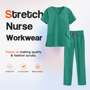 42186, Blouse médicale unisexe à nouer dans le dos, Uniforme clinique en gros, Uniforme hospitalier lavande, Uniforme hospitalier Ripstop - Product Image 2