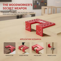 Placa de Reparación de Gabinetes con Posicionador de Montaje de Bisagras de Aleación de Aluminio, OEM Industrial, para Herramientas y Accesorios de Carpintería DIY