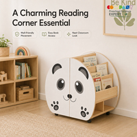 Meubles de maternelle modernes en bois, bibliothèque en forme d'animal pour la garderie préscolaire, salle de classe Montessori