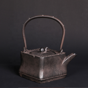 Japanese Style Iron Tea Kettle Old Natural Antique Inlaid Silver Copper Lid Cast Iron Bottle <strong>Teapot</strong> <strong>for</strong> <strong>Sale</strong> - Product Image 6