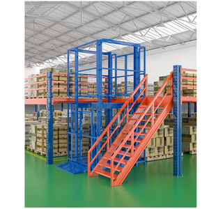 헤비 듀티 메탈 메자닌 플로어 창고 저장 플랫폼 조절 가능한 층 부식 방지 맞춤형 크기 - Product Image 1