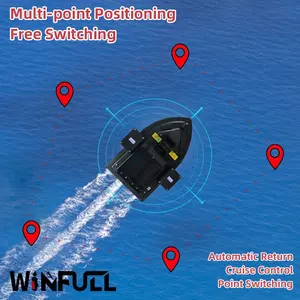 WINFULL <span class=keywords><strong>Bateau</strong></span> à appâts télécommandé sans fil avec vidéo, sondeur <span class=keywords><strong>de</strong></span> poissons, GPS et fonction <span class=keywords><strong>de</strong></span> navigation RC - Product Image 5