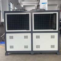 Refroidisseur d'eau industriel refroidi par air SS304, 380V, pompe intégrée, serpentin époxy pour le refroidissement des fluides corrosifs en usine chimique