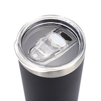 Logo personnalisé tasse thermique bouteilles d'eau isolé gobelet enduit de poudre 20oz gobelet en acier inoxydable avec couvercle