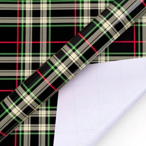 Custom Eco-Friendly Recyclable Plaid <b>Pattern</b> PE Coated <b>Paper</b> Roll Single Side Waterproof Gift Craft Packaging Offset Printing - Product Image 5