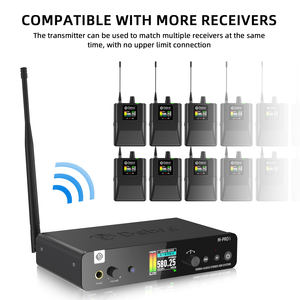 Système de monitoring intra-auriculaire sans fil Debra Stereo, émetteur UHF, récepteur métallique, IEM sans fil, musiciens, spectacles sur scène, guitaristes - Product Image 5