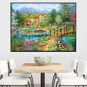 Pintura de Diamantes Ab, Paisaje de Pueblo de <span class=keywords><strong>Cuento</strong></span> de Hadas, Pintura de Diamantes Personalizada de Fábrica, Paisaje de Pueblo - Product Image 2