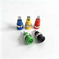 Prise banane 4 mm en laiton nickelé 1000 V/32 A, borne de connexion électrique isolée à montage sur panneau pour laboratoire