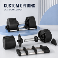 Haltères réglables personnalisés OEM ODM en acier pour la musculation à domicile, équipement de gym, 24 kg, 32 kg, 36 kg