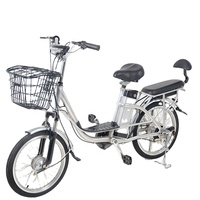 Vélo électrique pliable à deux places, vélo de ville avec panier avant, batterie au lithium, scooter électrique pour femmes