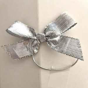 Handmade Shiny Ribbon <strong>Bow</strong> with <strong>Elastic</strong> Cord <strong>Loop</strong> Hot Sale Packaging Decoration for Gifts for Unique <strong>Bow</strong> Knot - Product Image 4
