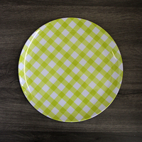 Assiette en mélamine blanche incassable tendance été SEBEST Factory, couleur blanche contemporaine, en gros