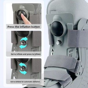 Giày hỗ trợ đi lại bằng vật liệu tổng hợp, có đệm khí, hỗ trợ cố định mắt cá chân, hỗ trợ điều trị gãy xương ngón chân, hỗ trợ điều trị gãy xương bàn chân - Product Image 2