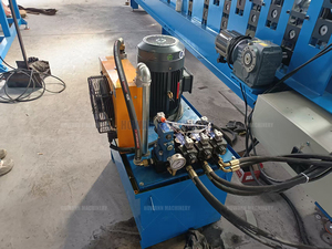 Petit pain automatique de chapeau de faîte de toit de haute qualité formant la Machine composants de roulement de moteur de noyau de toiture en acier coloré en métal à Double tête - Product Image 3