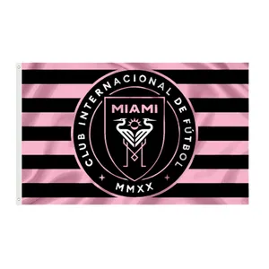 Nhà Máy Chuyên Nghiệp Cung Cấp Miễn Phí Thiết Kế Logo Cá Nhân Biểu Ngữ Liên Miami Cờ Kỹ Thuật Số In 3X5FT Tùy Chỉnh Cờ
