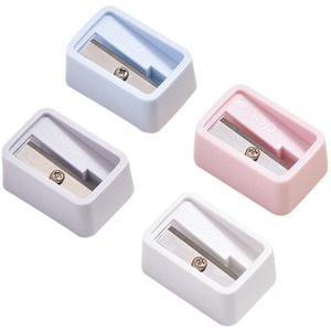 Deli Mini Pencil Sharpener 55x40x50mm Manual Plastic Student Use Geometric Design - Product Image 4