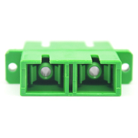 Adaptateur optique à fibre optique vert SC APC monomode duplex avec bride