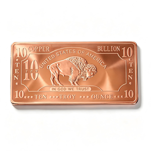 ทองแดงแท่งบริสุทธิ์ 999 น้ำหนัก 10 ออนซ์ ทองแดงแท่งจากสหรัฐอเมริกา - Product Image 1