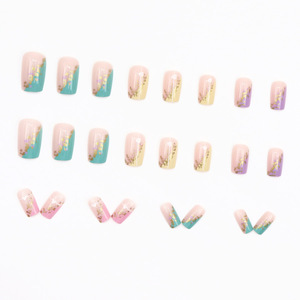 Cô Miemie 24 mảnh vuông áo giáp cầu vồng nhiều màu xiên Pháp lá vàng hình trái tim thời trang có thể tháo rời áo giáp mặc áo giáp - Product Image 3